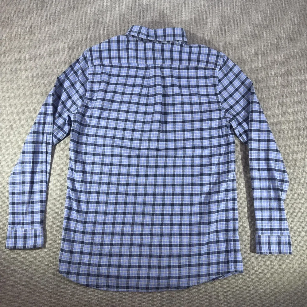 Vineyard Vines Whale Shirt Mens XL Blue Plaid Long Sleeve Button Down Stretch